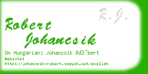 robert johancsik business card